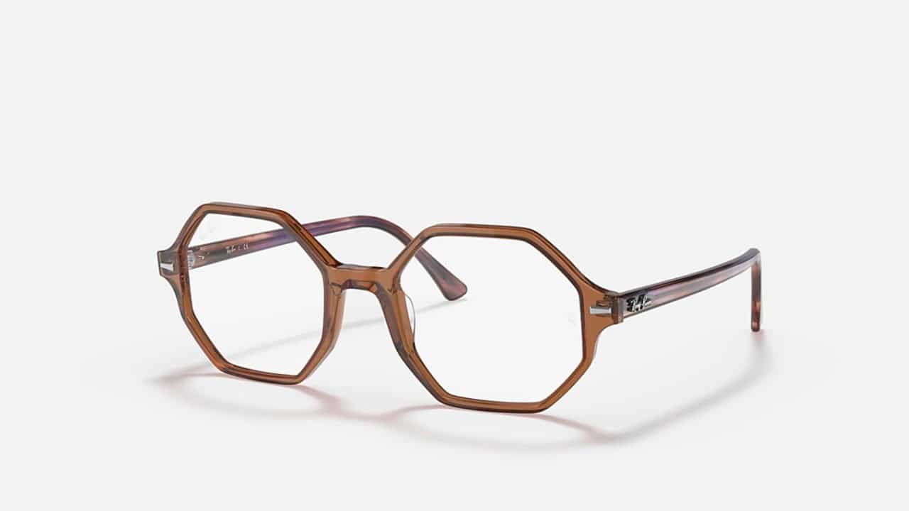 Where to Buy Stylish Glasses for a Round Face Shape Tortoiseshell hexagonal eyeglasses for style and vision clarity.