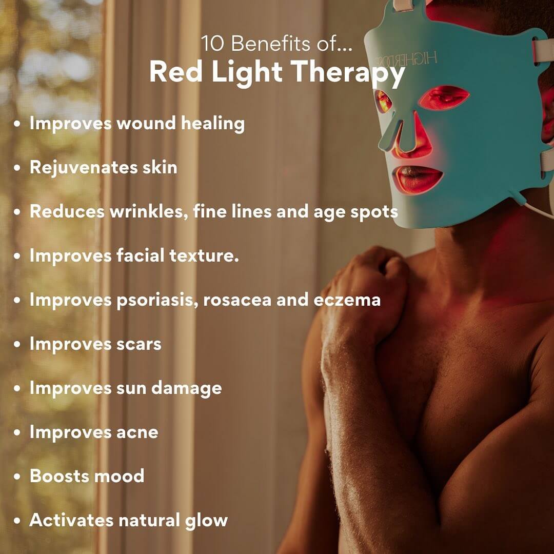 HigherDOSE Infrared Face Mask Red Light Face Mask: Rejuvenate Your Skin With HigherDOSE