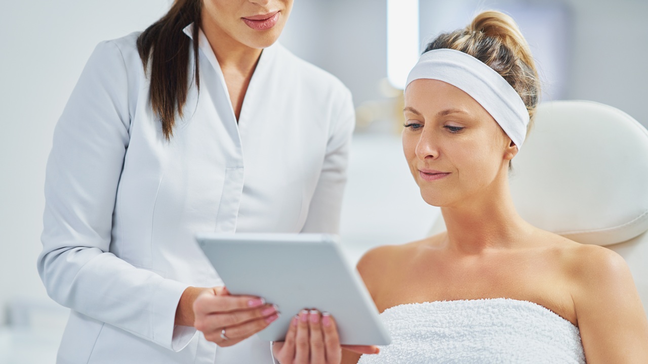 A scene of medical cosmetology treatments botox injection