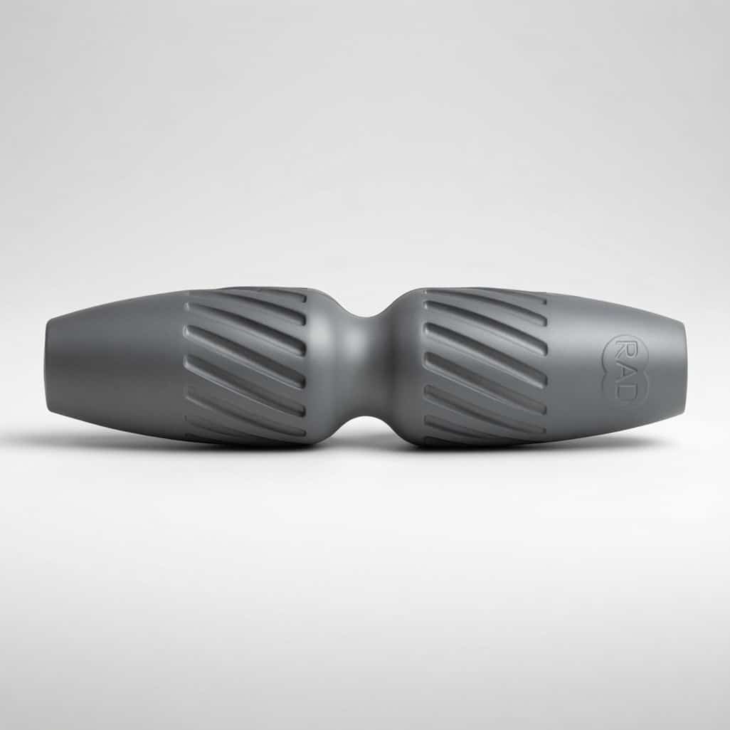 RAD Helix | Wellness + Wisdom RAD Helix compact high density foam roller with spinal recess for self myofascial release on quads, hamstrings, and back with Josh Trent Wellness and Wisdom